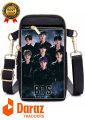 BTS,BTS Mobile Shoulder Bag with Photo-Friendly Pocket, BTS Mobile Shoulder Bag Shoulder Bag ,Picture Pocket Bag,Mobile Crossbody Bag For Girls,Crossbody Bag Girls Bag,Bag,BTS Bag For Girls(1 Chain  Free)(1 KeyRing Free) collect voucher for free delivery. 