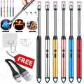 Electric Arc USB Rechargeable Flameless Arc Lighter Flexible and Windproof for Candles, Hiking,  Camping, Kitchen, Fireplaces 360 degree free rotation. 