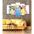Disney Princess 5 Piece Modular HD Printed Wall Frame. 