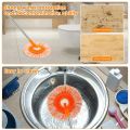 360° Rotating Round Shape Extendable Microfiber Mop For Floor Cleaning | Adjustable Stick Mop Cleaning Accessories for Home. 