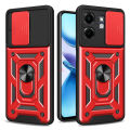 PlusCase for Infinix Smart 9 HD / Hot 50i Phone Casing Slide Lens Armor Case Shockproof Stand Holder Camera Protect Back Cover. 