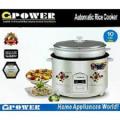 GPower GP-99 Automatic Electric Rice Cooker and Pressure Cooker - 10 Liters Full Capacity - 4.6 Liters Bowl Capacity - 1600 Watts - White (2 Years Brand Warranty). 