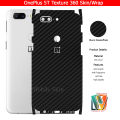 OnePlus 5T Skin / Wrap 360 Protection Carbon fiber/ Matte/ Transparent/ Leather Back And Sides Included Camera Skin. 