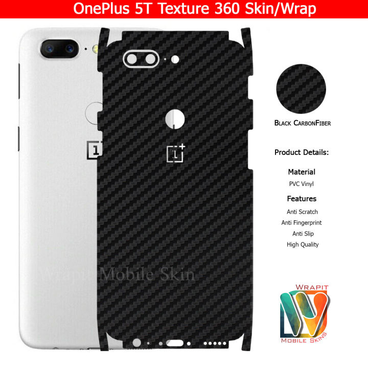 OnePlus%205T%20Skin%20/%20Wrap%20360%20Protection%20Carbon%20fiber/%20Matte/%20Transparent/%20Leather%20Back%20And%20Sides%20Included%20Camera%20Skin%20-%20Image%202
