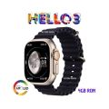 Hello Watch 3 Ultra Smart Watch, 49mm AMOLED Display, 4GB Storage, NFC, GPS, Fitness Tracking for Men and Women. 