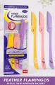 Original Japanese Pack Of 3- Feather Flamingo Facial Razor for Face, Eyebrows & Body shaving | 3-Piece Facial Touch-up Razor. 