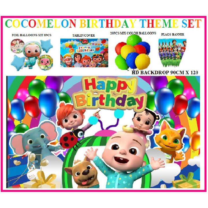 Cocomelon birthday Theme / Birthday Decoration / theme decoration / birthday accessories / balloons for birthday / birthday theme / theme balloons / party supplies / for kids