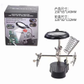 TE-801 LED Clamp Soldering Iron Stand Helping Clamp Vise Clip Tool loupe Magnifying Glass Magnifier Crocodile Clip SMD Hands. 