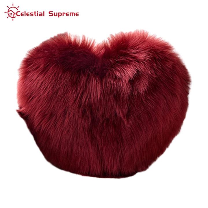 Pillow Soft Texture Decorative Heart Shaped Sofa Cushion Cover