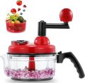 Original Quick Hand Food Chopper with Sharp Stainless-Steel Blades for Vegetables, Salad, Fruits, Meats. 