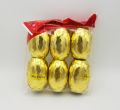 GOLDEN CURLING RIBBON EGGS ( PACK OF 6 BALLOONS RIBBONS ). 