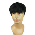 Synthetic Hair Wigs Short Black Cute Boy Cosplay Wig Natural Faux Hair Fiber. 