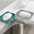 Self Draining Soap Bar Holder Silicone Kitchen Sink Soap Dish Sponge Tray Counter Caddy Organizer for Dish Soap Dispenser. 