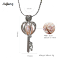 Jiujiang Portable 【TasteGlobe】Hongye Wish Pearl Pendant Necklace Cage Holder Natural Pearl Customized Jewelry Oyster for Women Christmas Gift. 