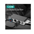 CH-Geek In-Car Multifunction 4-Ports Smart USB Power Charger With Flash Display Warning. 