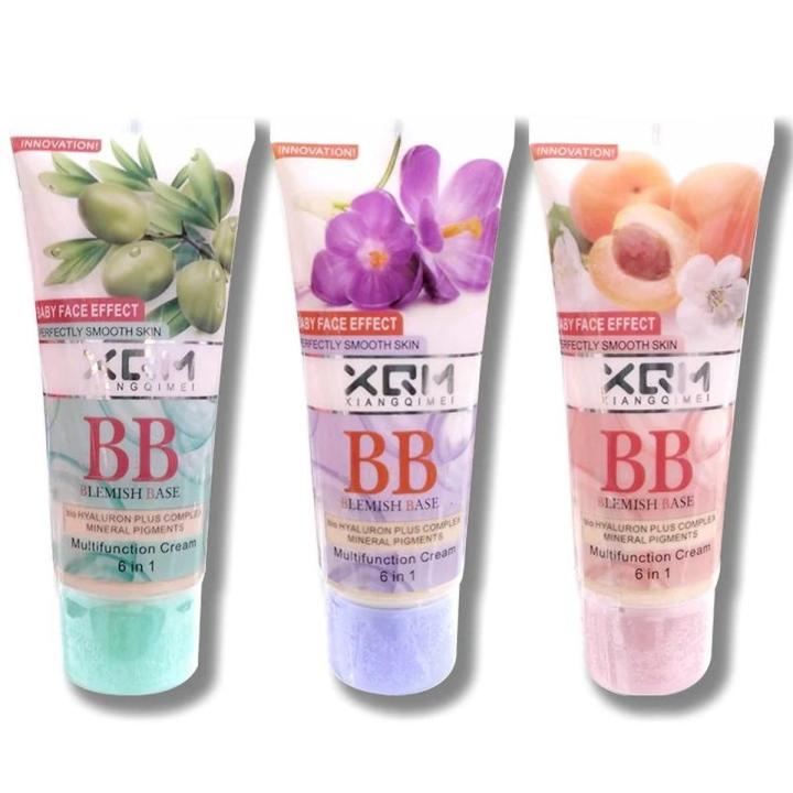 XQM BB Cream Blemish Base 6 in 1 Multifunction Cream Baby Face Foundation Effect With SPF
