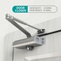 Automatic Door Closer: Residential Grade, Small Size, Hydraulic Operation, Aluminum Alloy Construction. 