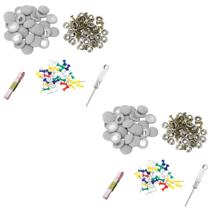120Pcs DIY Roof Lining Repair Kit Fix Sagging Headliner Pin Buckle Screw No Glue for Truck/Car Screw Ceiling Repair Gray