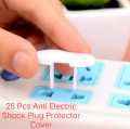 25 Pcs Anti Electric Shock Plug Protector Cover Cap Baby Children Safety Guard Two holes - Power Socket. 