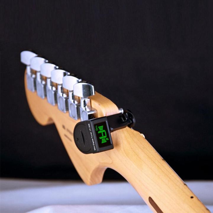 JOYO 1 Piece JT-306 Folk Guitar Tuner Clip-on LCD Digital Tuner Electric Guitar Bass Violin Ukulele Black Guitar Accessories