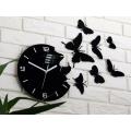 Wall Clock BUTTERFLY BLACK 3D Large Wall Clock Gift Wall Decor Unique Wall Clocks - wooden Butterfly Wall Clock Beautiful And Stylish Product. 