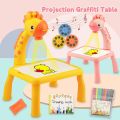 Kids Mini Led Projector Drawing Board Baby Learning Educational Table Picture Tools Painting Interest Toy Boys Girls Birthday Gift. 