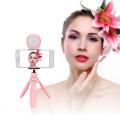 Mobile Phone Foldable Live Streaming Beauty Fill Light Lamp with Tripod and Phone Holder. 