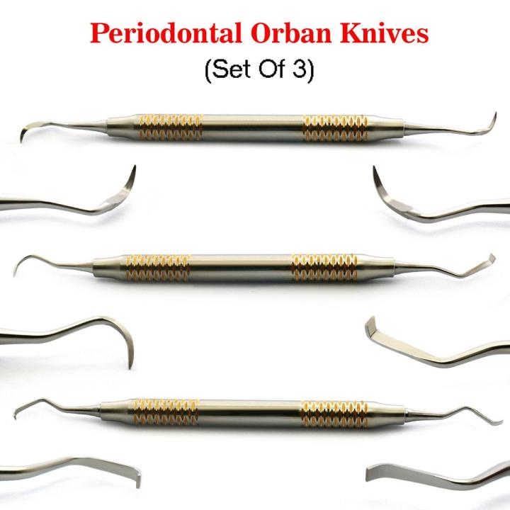 Premium Quality Dental Periodontal Orban Allen Kirkland Knife Gingivectomy Knives Gingival Tunneling Instruments