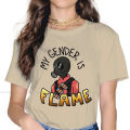 My Gender Is Flame Feminine Shirts Team Fortress 2 Shooter Game T-shirt Goth Vintage Female Clothing. 