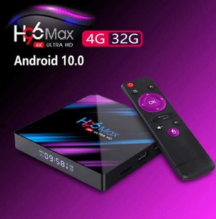 H96%20max%204K%20Ultra%20HD%20Android%2010%20Box%20Smart%20LED%20TV%20BOX%204GB%20RAM%2032GB%20ROM%20-%20Image%202