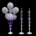 30 Inches LED Light Up Balloon Stand 3 Modes Flashing Table Balloon Stand Kit Balloons Decoration and Centerpieces For Floor Or Table 2 IN 1 Base, Pole & With Balloon Ring For Birthday Wedding Anniversary Bridal Shower Baby Shower & Party Decoration. 