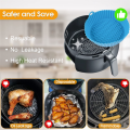2PCS Silicone Air Fryer Liners Reusable Air Fryer Pot Air Fryer Accessories Baking Parchment Paper. 
