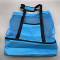 Large Mesh Beach Cooler Bag Outdoor Camping Picnic Bag Storage Bag Drink Food Cooler Tote Bag Thermal Insulation Lunch Box. 