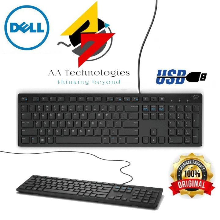 Multi-media -D-E-L-L- Fancy Slim Smart USB Wired Keyboard.