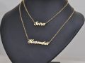 DOUBLE CHAIN NECKLACE, DOUBLE NAME NECKLACE, NAME LOCKET PERSONALIZED/CUSTOMIZED DESIGN NAME NECKLACE-(PERFECT GIFT TO SEND YOUR WIFE , FIANCE, HUSBAND, FATHER , OR ANY ONE). 