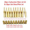 Carburetor Jet kit-10 * Carburetor Main Jet Kit
10 * Carburetor Slow/Pilot Jet Kit-Yellow. 
