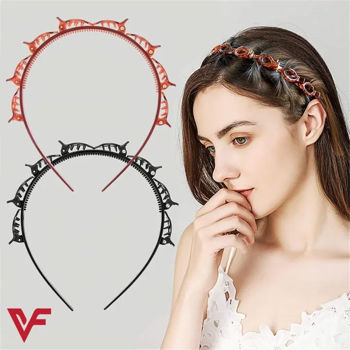 1%20Pcs%20Black%20Braider%20Hair%20Style%20Twister%20Hair%20Band%20Non%20Slip%20Hairband%20Brown%20Double%20Hairstyle%20Hair%20Pin%20Clip%20Hair%20Styling%20New%20Fashion%20Hair%20Bands%20Women%20Girls%20Hair%20Accessories%20Hair%20Hoop%20Double%20Layer%20Band%20Twist%20Plait%20Clip%20Front%20Hair%20Clips%20Headband%20Beauty%20Tool%20-%20Image%203