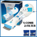 V Comb Electronic Head Lice Removal Machine | Rechargeable Electric Anti-Lice Comb with Stainless Steel Filter | Safe, Chemical-Free Lice & Nits Remover for Kids & Adults | Gentle Vacuum Treatment Tool with 2/4/6 Filters. 