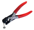 Ibico Slot Punch Plier Tool (Red) - 15x3mm Hole Punch for PVC ID Cards, Precise Handheld Tool with Side Guide, Comfortable 7x3x0.7 Inch Size. 