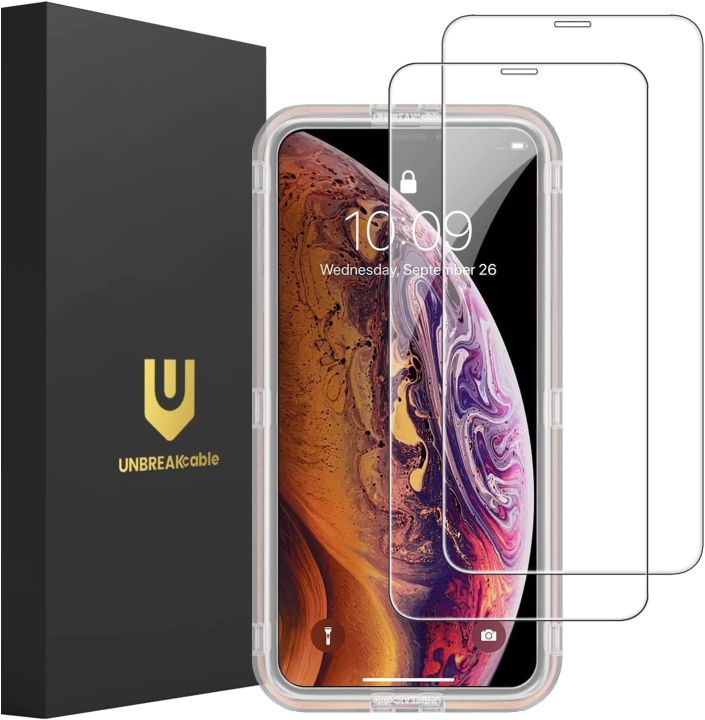 Unbreakable tempered glass [pack of 2] tempered glass film compatible with iPhone 11 Pro/XS/X and XS MAX, 2.5D double defence series screen protector, scratch-resistant, anti-fingerprint, and bubble-free. UK IMPORT