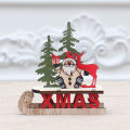 Christmas Ornament Handcrafted Wooden Santa Claus Sleigh Ornament Exquisite Christmas Decor for Diy Crafts Southeast Asian Buyers' Favorite Party Accessories. 
