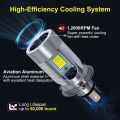 H4 LED Headlight Bulb Motorcycle Hi/Lo Beam with Angel Eye Daytime Running Light 25W 3000LM Super Bright 6000K. 