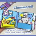 Cut Free Melody and Kuromi Diy Quiet Book Doll Paper Girl Cute Educational Handmade Toy Sanrio DIY Puzzle Sticker Busy Book for Kids. 