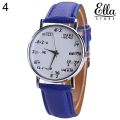 【WW1】 Watch Women\'s Men\'s Math Formula Dial Leather Wrist. 