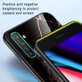 Biruiqu For Realme 5 5s 5i Realme C3 Shockproof Fashion Marble Tempered Glass Back Case Cover. 