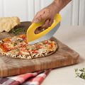 Pizza Cutter, Food Chopper, Super Sharp Blade Stainless Steel, Pizza Rocker Slicer with Protective Sheath, Pizza Knife with Multi Function, Kitchen Tools, Dishwasher Safe Size 15.5 * 13 cm. 