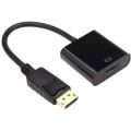 Mini Portable Plug And Play 0.25m DisplayPort To HDMI Adapter. 