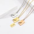 【2023NEW】Personalized Locket Necklace Small Envelope Locket Sentimental Gift Necklace Hidden Love Letter Secret Message 3D Jewelry Gift. 