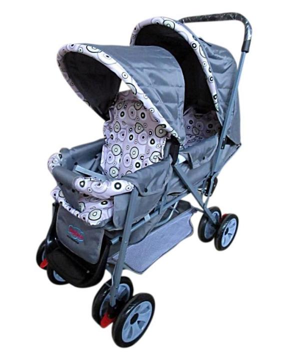 Baby Twins Stroller - Grey