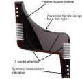 Beard Shaping Tool Template. Beard Shaper Tool Plus Comb for line up & Edging, Men's Facial Hair Hairline Perfect Symmetric Lines and Trim with Beard Trimmer Hair Clipper or Razor.. 
